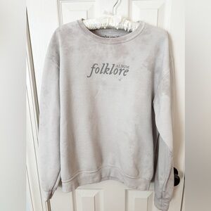 Taylor Swift Folklore Album Crewneck Sweatshirt Size Medium Official